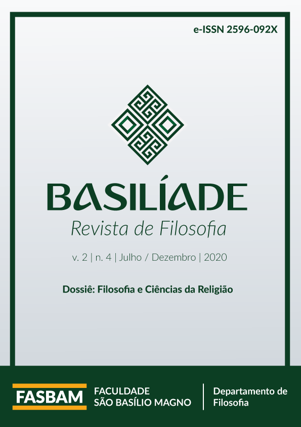 Basilíade - Revista de Filosofia - v. 2 n. 4 (2020): Filosofia e Ciências da Religião