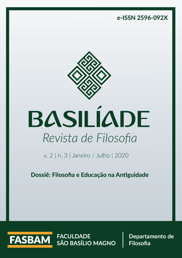 Basilíade - Revista de Filosofia - v. 2 n. 3 (2020): Filosofia e Educação na Antiguidade