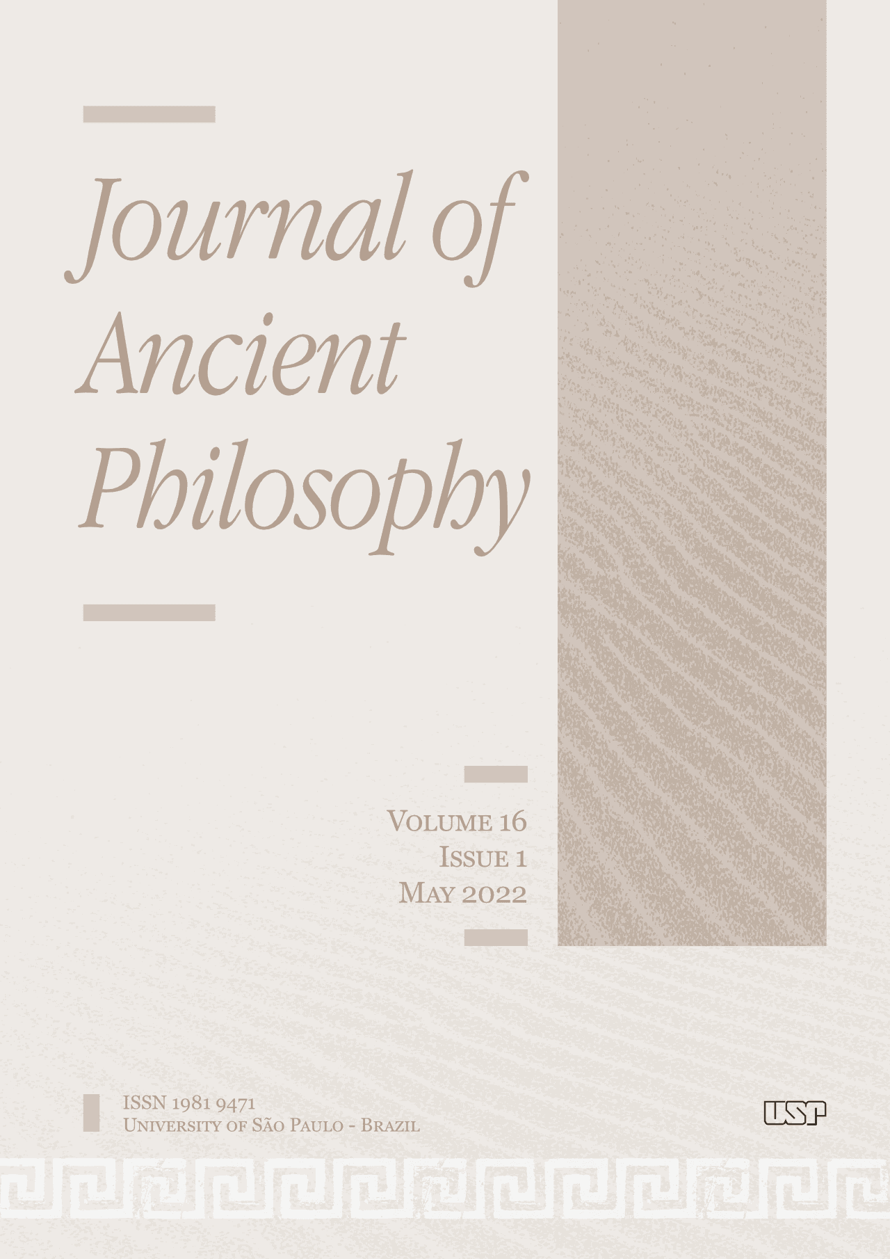 Journal of Ancient Philosophy - v. 16 n. 1 (2022)