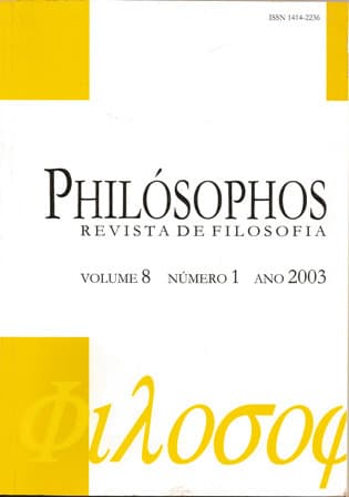 Philósophos - Revista de Filosofia - v. 8 n. 1 (2003)