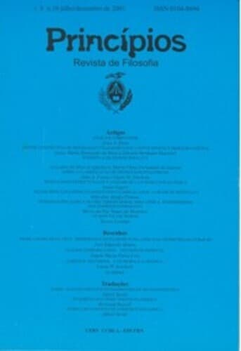 Princípios: Revista de Filosofia (UFRN) - Princípios: revista de filosofia, v. 8 n. 10 (2001)