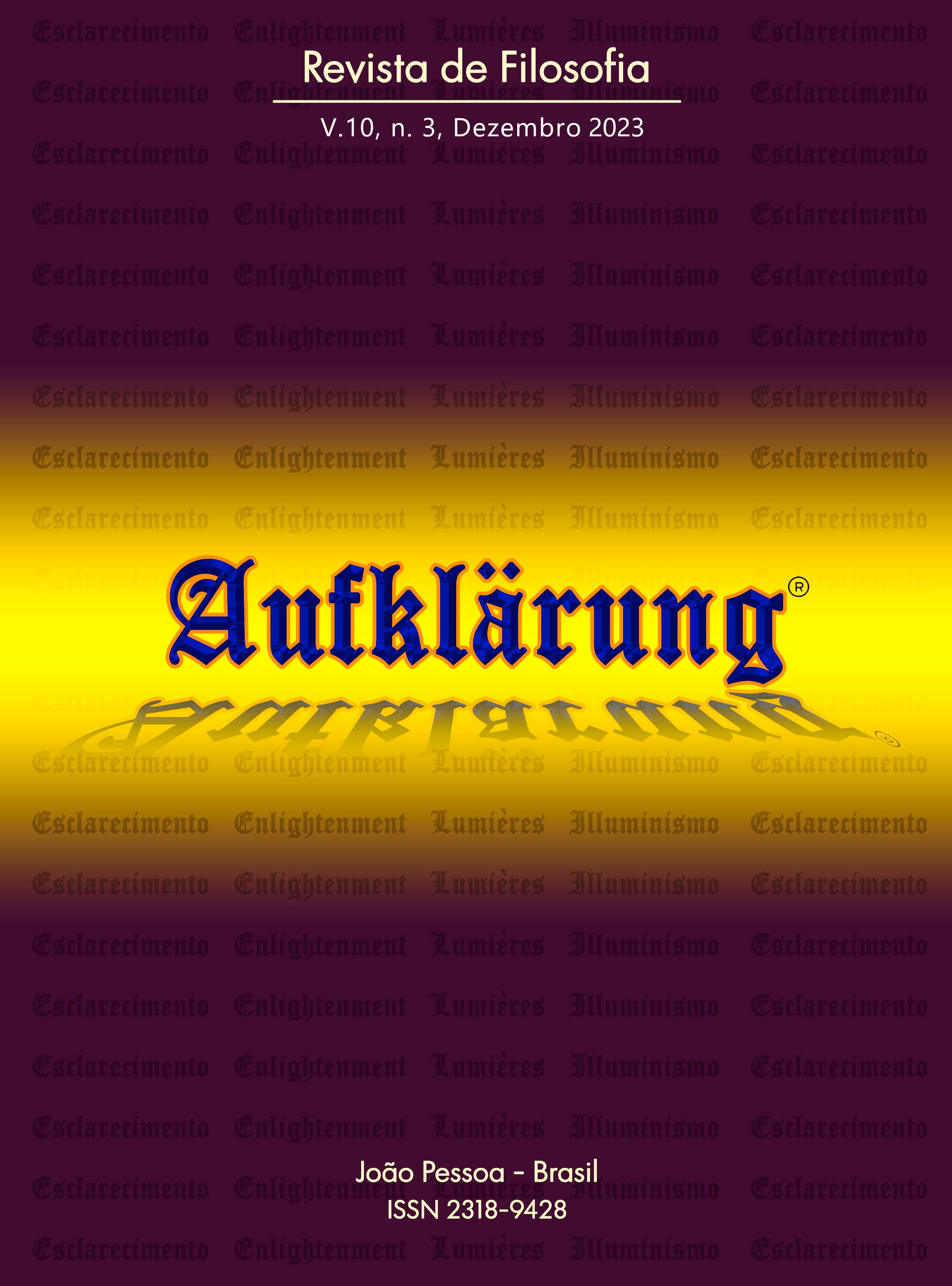 Aufklärung: journal of philosophy - Setembro-Dezembro, v. 10 n. 3 (2023)