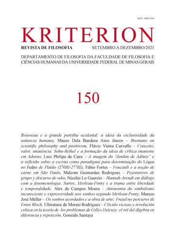 Revista Kriterion - v. 62 n. 150 (2021)