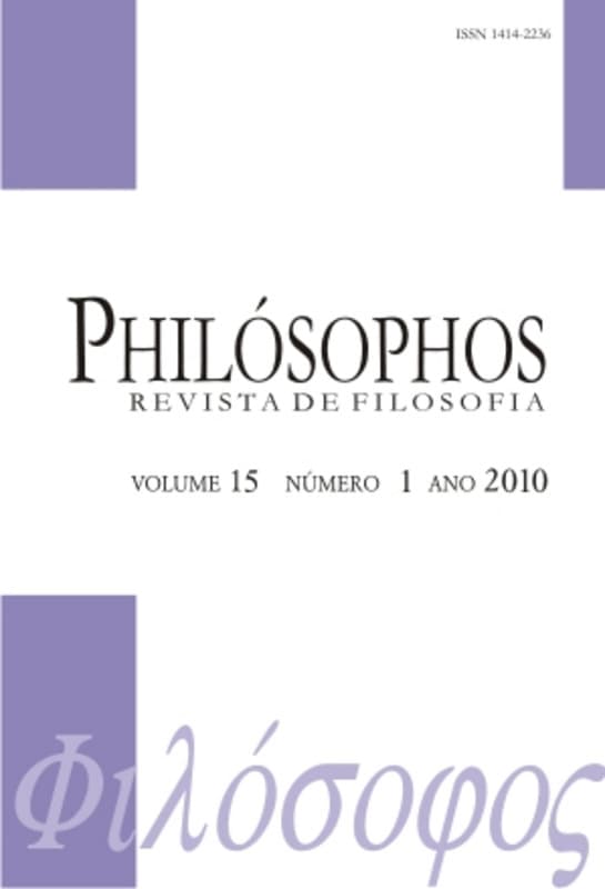 Philósophos - Revista de Filosofia - Filosofia Antiga, v. 15 n. 1 (2010)