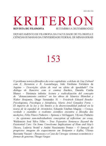 Revista Kriterion - v. 63 n. 153 (2022)