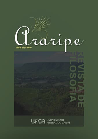 ARARIPE — REVISTA DE FILOSOFIA - - Araripe Revista de Filosofia ISSN 2675-6897, v. 1 n. 1 (2020)