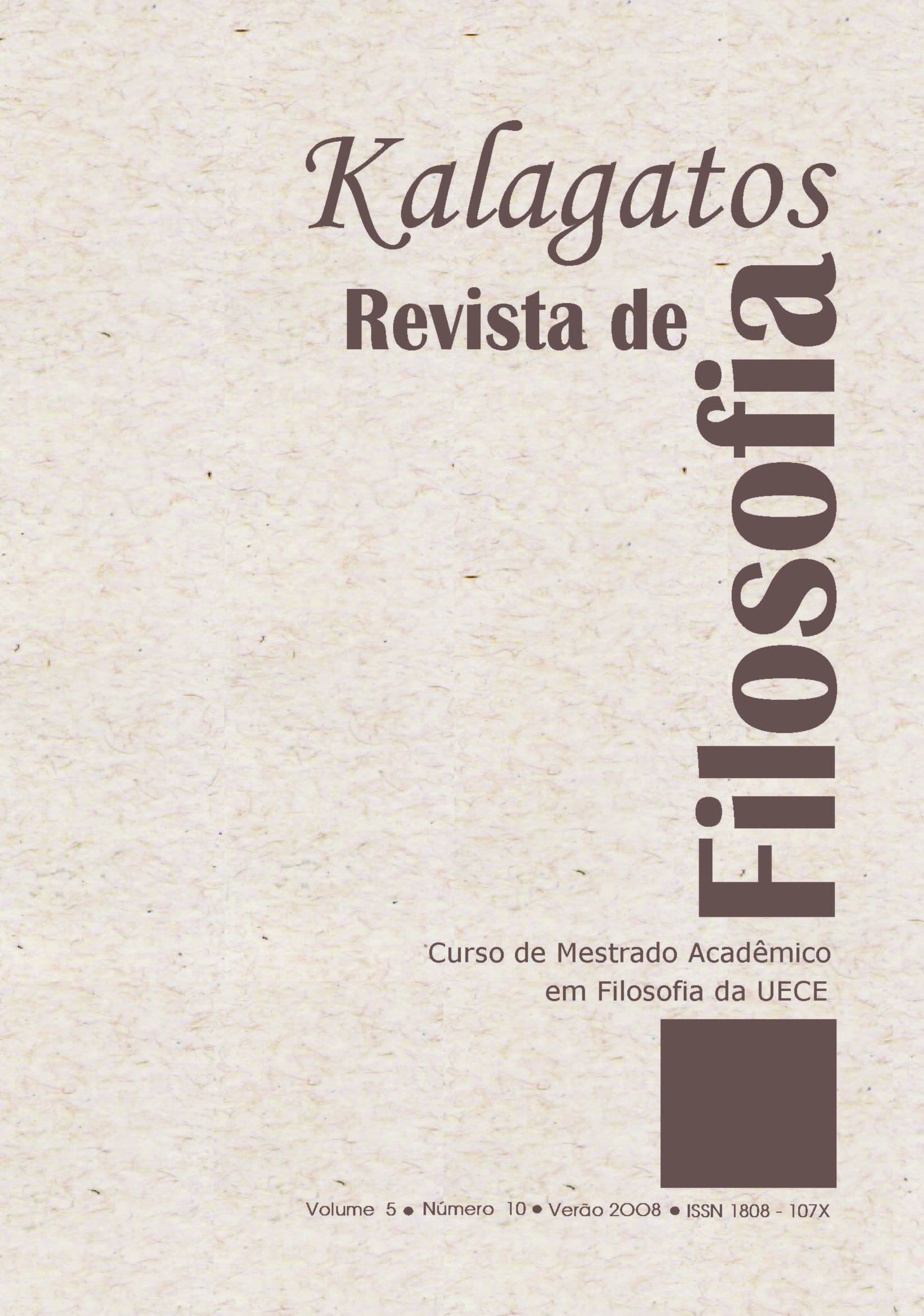 Kalagatos - Verão de 2008, v. 5 n. 10 (2008)