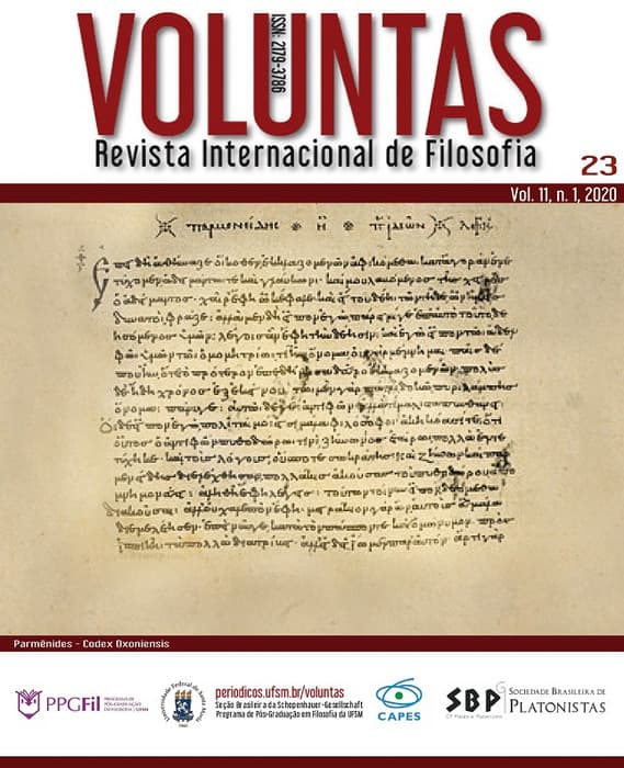 Voluntas: Revista Internacional de Filosofia - Dossiê O "Parmênides" de Platão + Estudos Schopenhauerianos – Ed. 23, v. 11 n. 1 (2020)