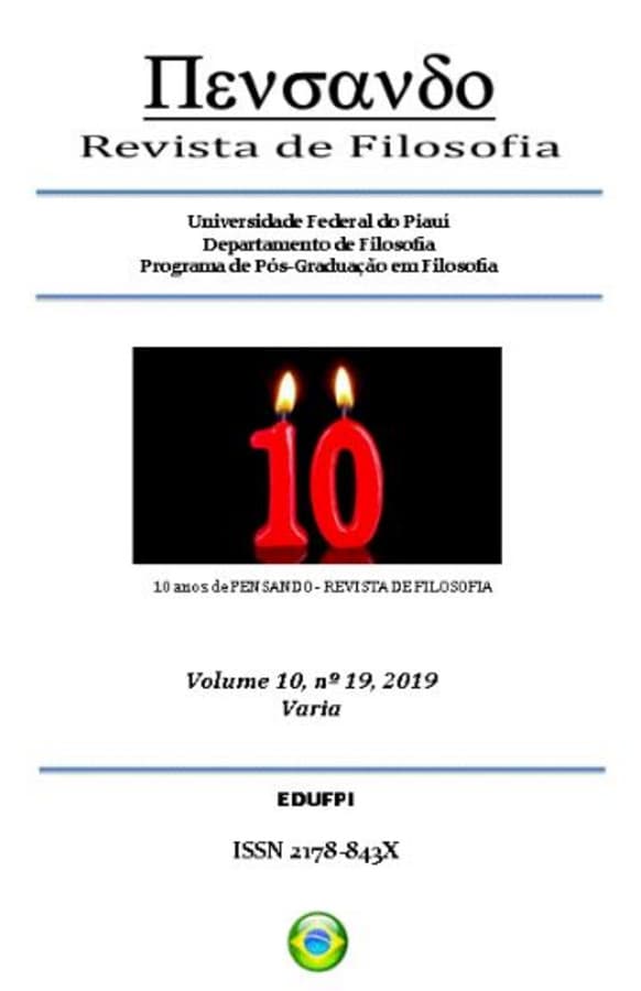 PENSANDO - REVISTA DE FILOSOFIA - VARIA, v. 10 n. 19 (2019)