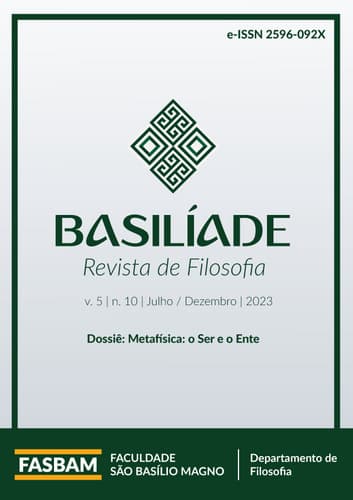 Basilíade - Revista de Filosofia - Metafísica: o Ser e o Ente, v. 5 n. 10 (2023)