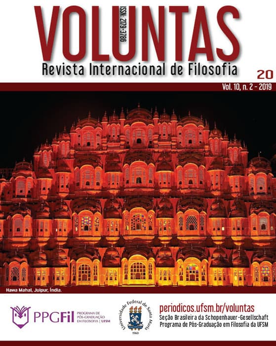 Voluntas: Revista Internacional de Filosofia - Dossiê Sabedoria Oriental + Estudos Schopenhauerianos – Ed. 20, v. 10 n. 2 (2019)