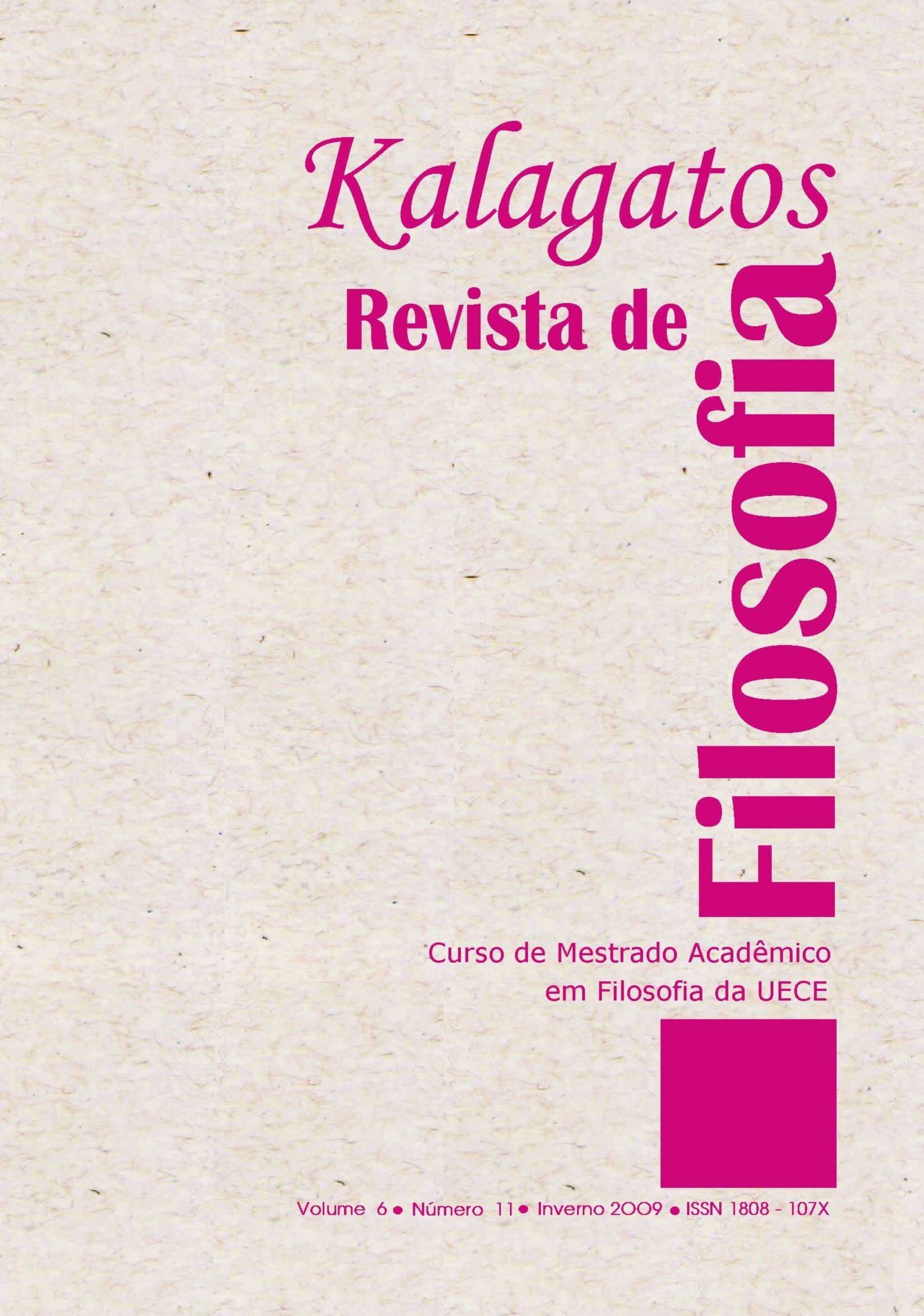Kalagatos - Inverno de 2009, v. 6 n. 11 (2009)