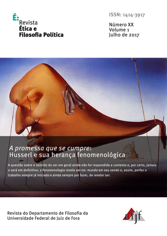 Revista Ética e Filosofia Política - Husserl e sua herança fenomenológica, v. 1 n. 20 (2017)