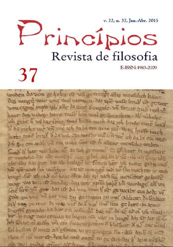 Princípios: Revista de Filosofia (UFRN), v. 22 n. 37 (2015)