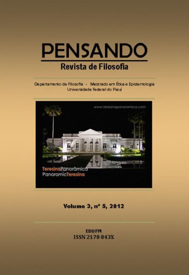 PENSANDO - REVISTA DE FILOSOFIA - VARIA, v. 3 n. 5 (2012)