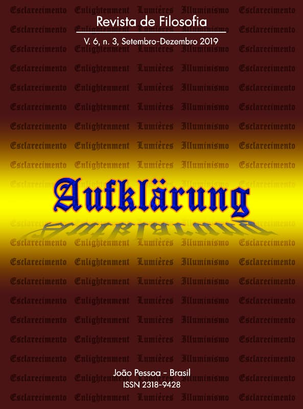 Aufklärung: journal of philosophy - Revista Aufklärung. v. 6, n. 3 (2019), Setembro-Dezembro, v. 6 n. 3 (2019)
