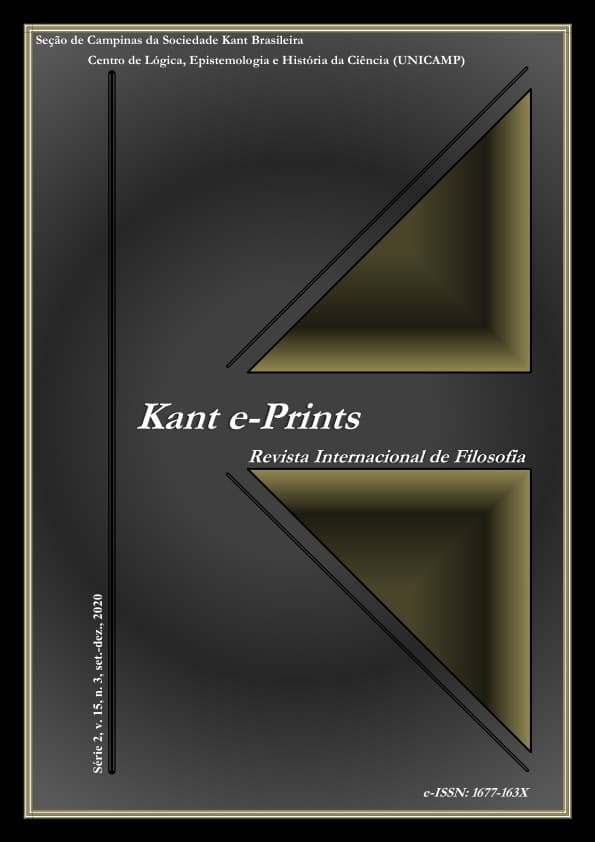 Kant e-prints - v. 15 n. 3 (2020): Dossiê Kant e o Idealismo Alemão (Homenagem a Marcos Lutz Müller)