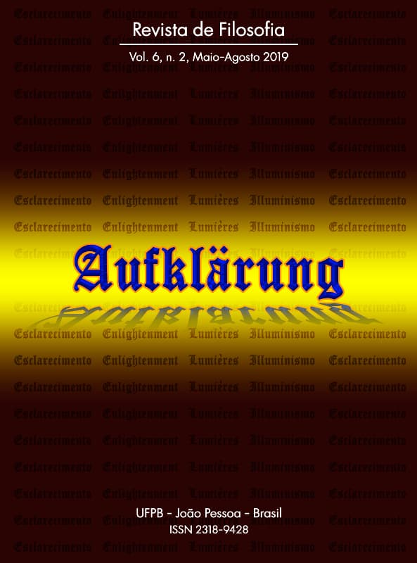 Aufklärung: journal of philosophy - Revista Aufklärung. v. 6, n. 2 (2019), Maio-Agosto, v. 6 n. 2 (2019)